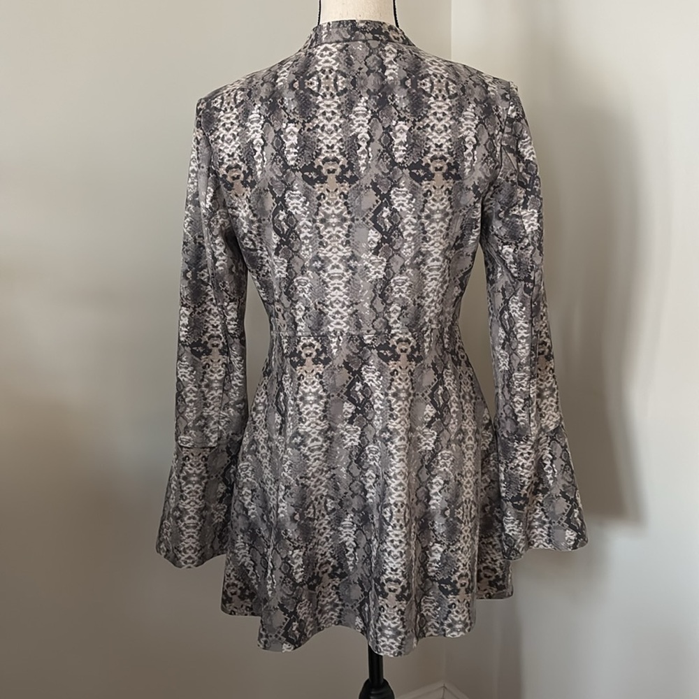 Free People Snake Print Faux Suede Jacket Size X Small - Picture 4 of 4